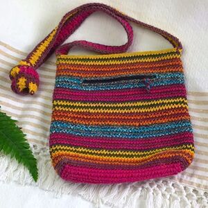 Bamboo Trading Company Colorful Soft Woven Guatemalan Crossbody Bag